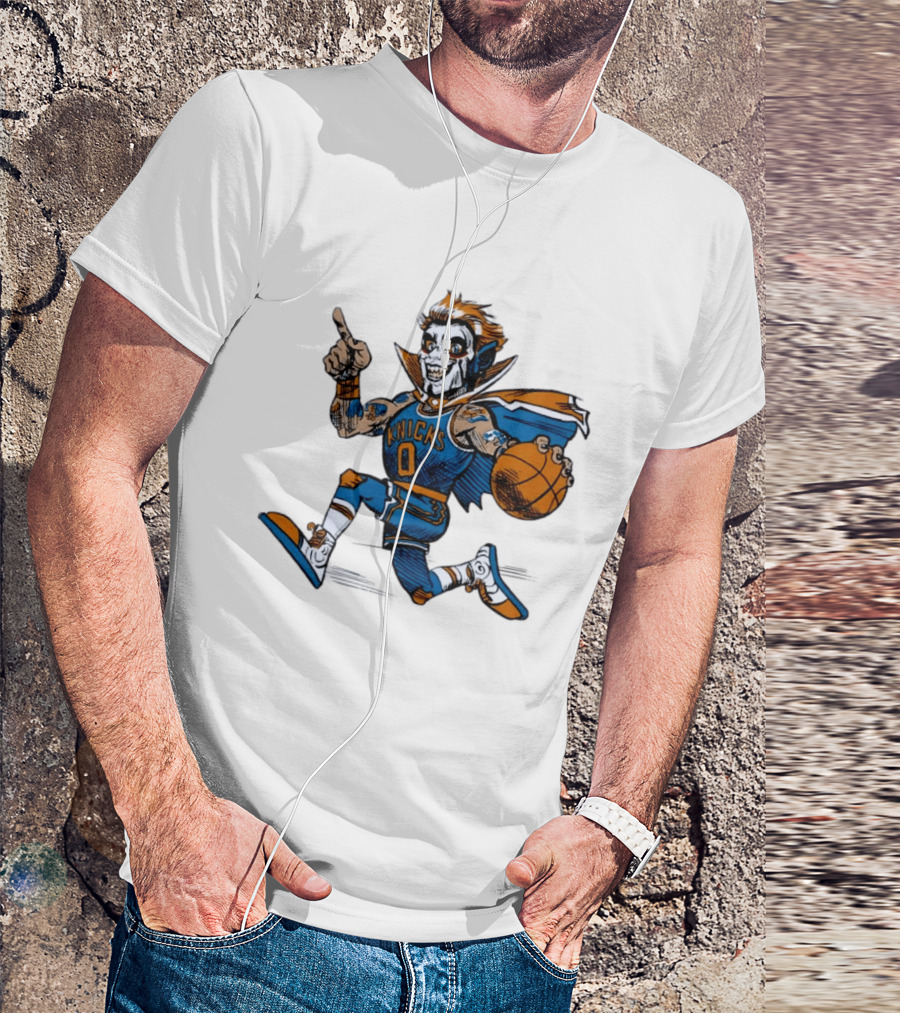 New York Knicks Dracula Vampire Basketball Comic T-Shirt
