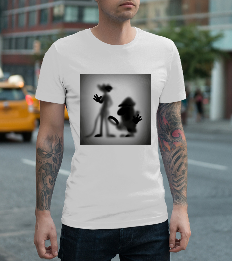 Pink Panther Inspector Clouseau Shadow Figure Duo T-Shirt