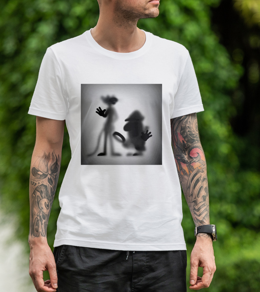 Pink Panther Inspector Clouseau Shadow Figure Duo T-Shirt