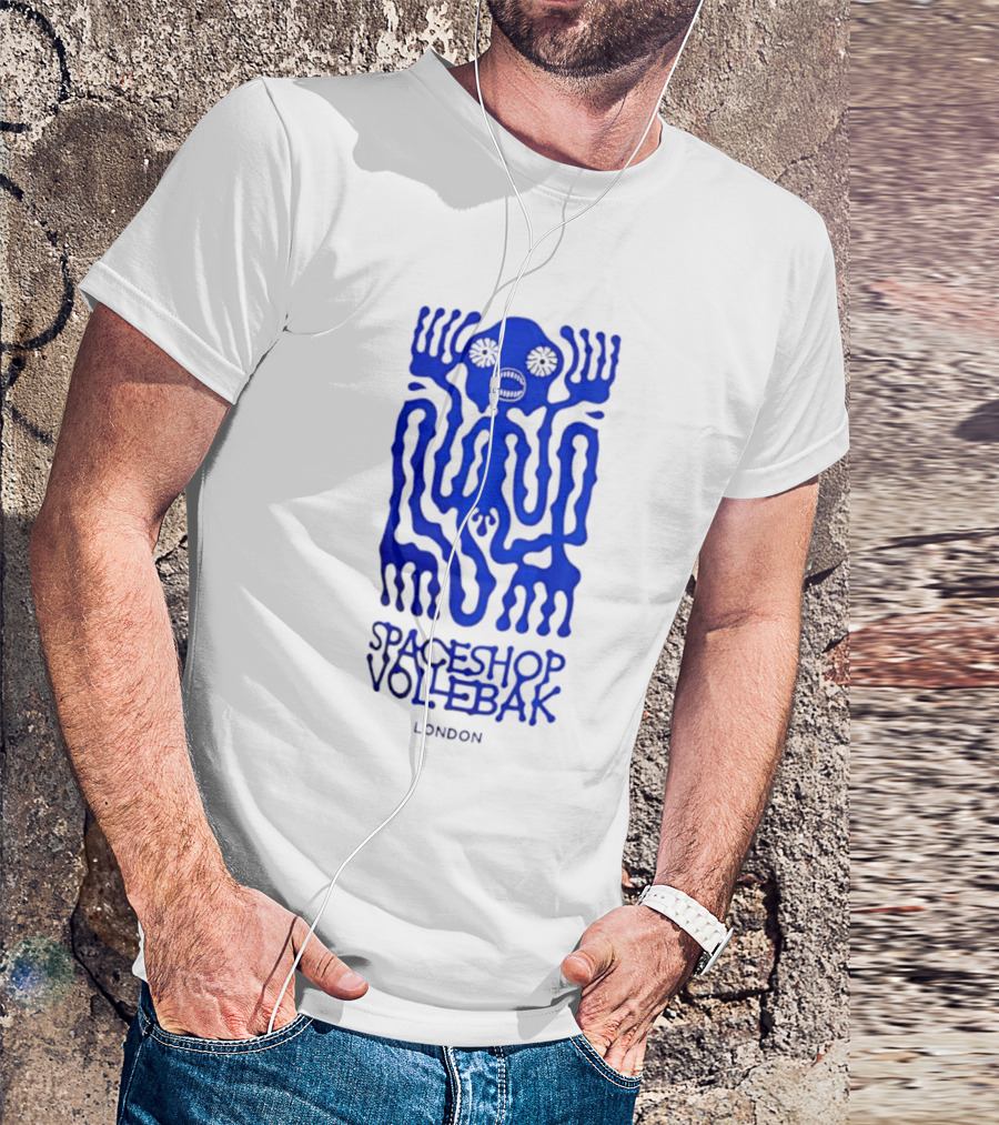 Spaceshop Vollebak London Psychedelic Blue Alien Figure T-Shirt