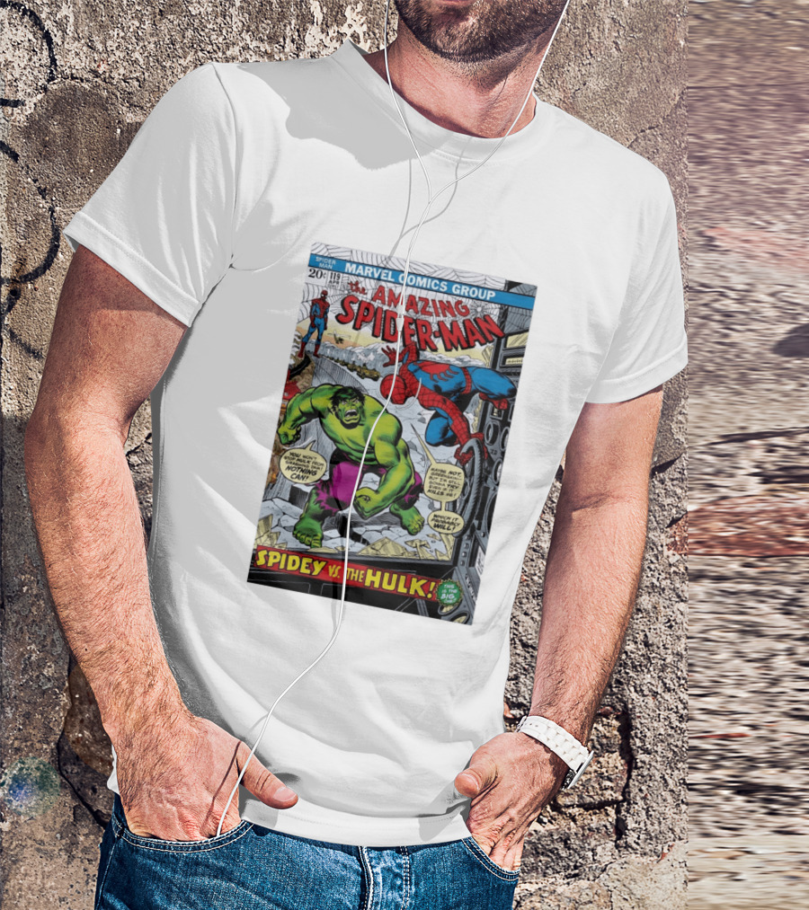 Marvel Comics Group The Amazing Spider Man 119 Spidey Vs The Hulk Comic Book Cover T-Shirt