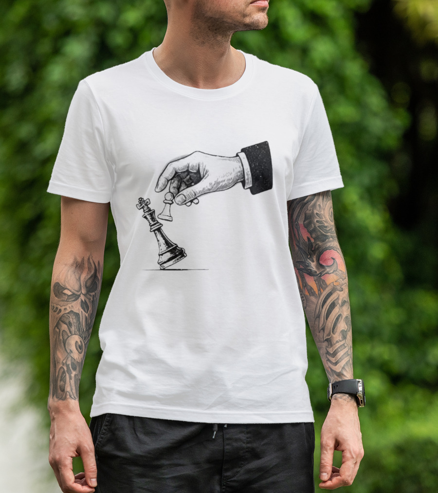 Chess Pawn Topple King Strategic Game Power Victory T-Shirt