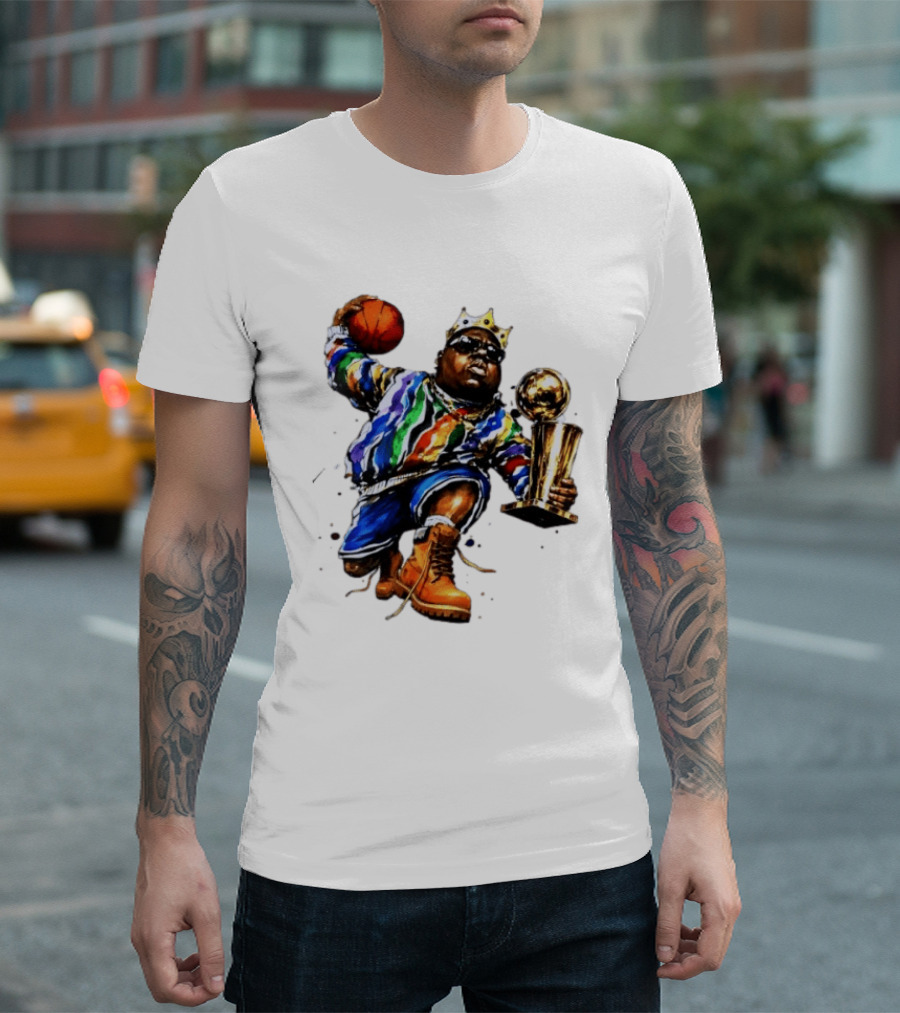 New York Knicks Basketball Biggie Smalls Crown Trophy T-Shirt