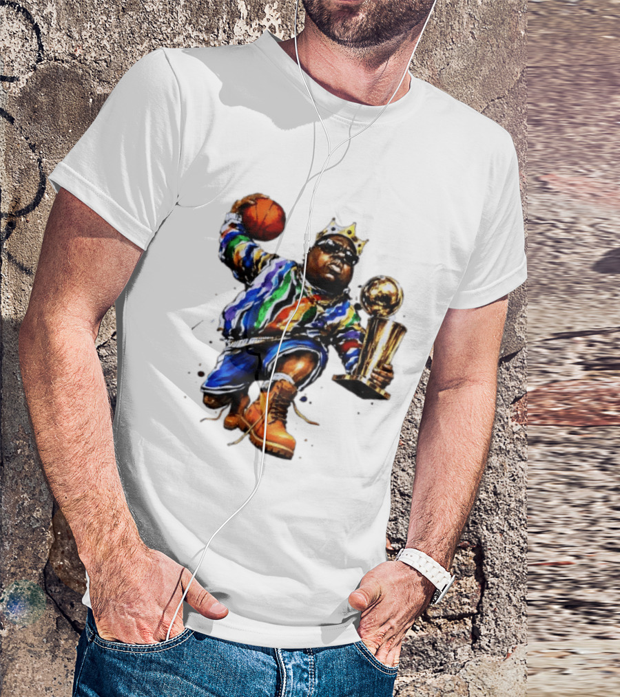 New York Knicks Basketball Biggie Smalls Crown Trophy T-Shirt