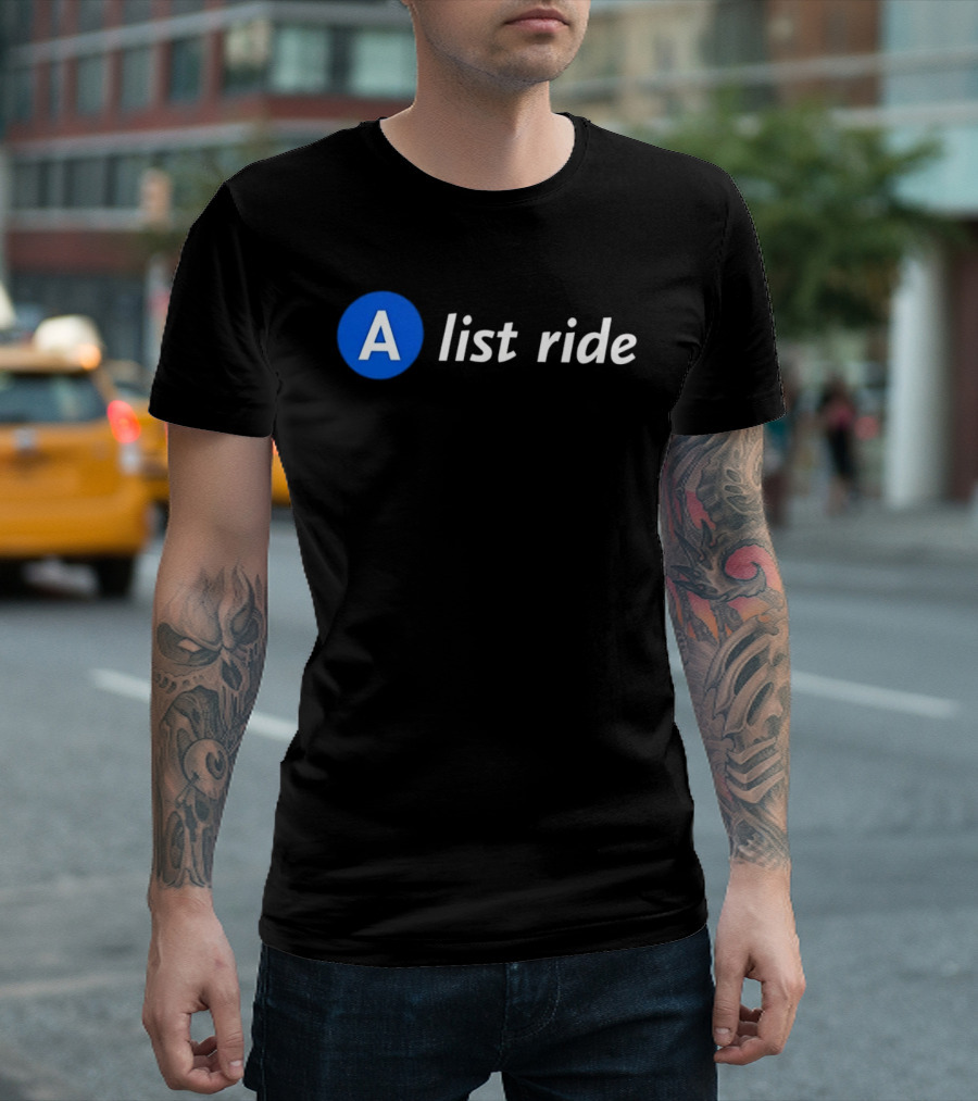 A List Ride Blue Circle Letter A T-Shirt