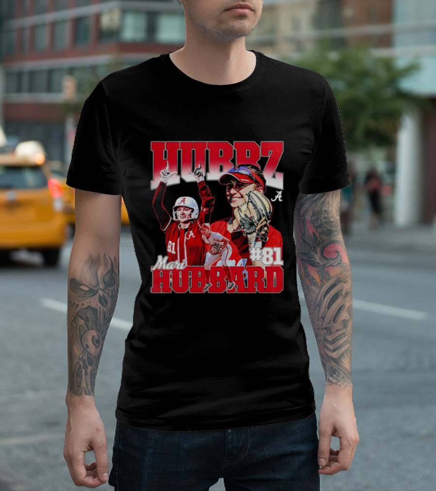 Mari Hubbard Alabama Softball Hubz #81 NCAA Player Collage T-Shirt