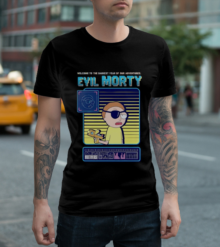 Welcome To The Darkest Year Evil Morty Multiverse Adventure Eyepatch T-Shirt