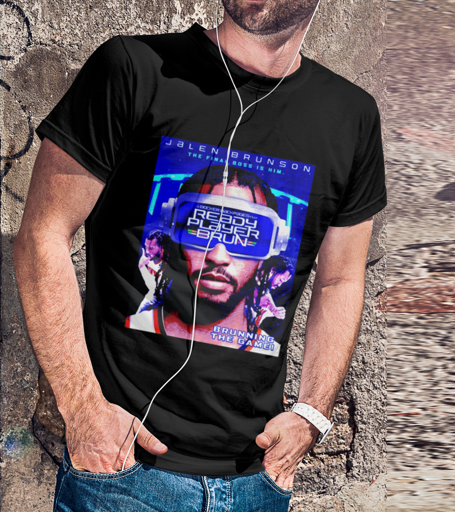 Jalen Brunson NY Knicks Ready Player Brun The Final Boss Brunning The Game T-Shirt