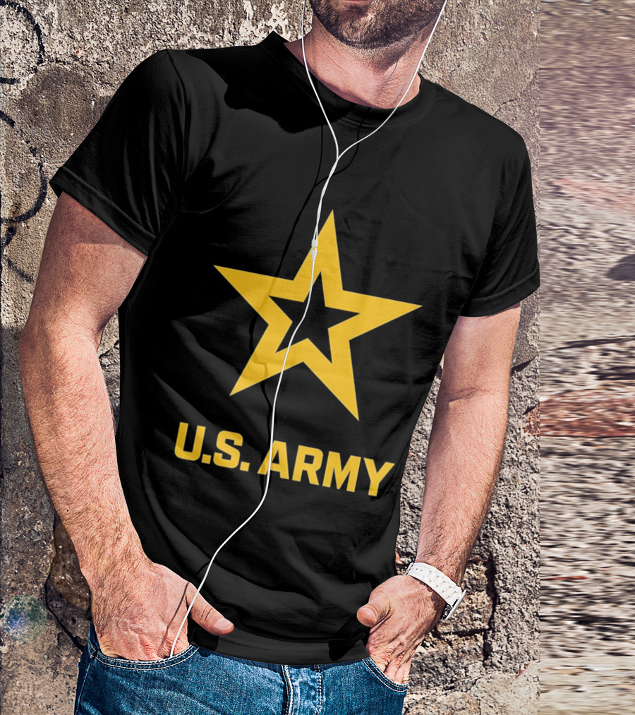 U.S. Army Yellow Star Emblem Service Support T-Shirt