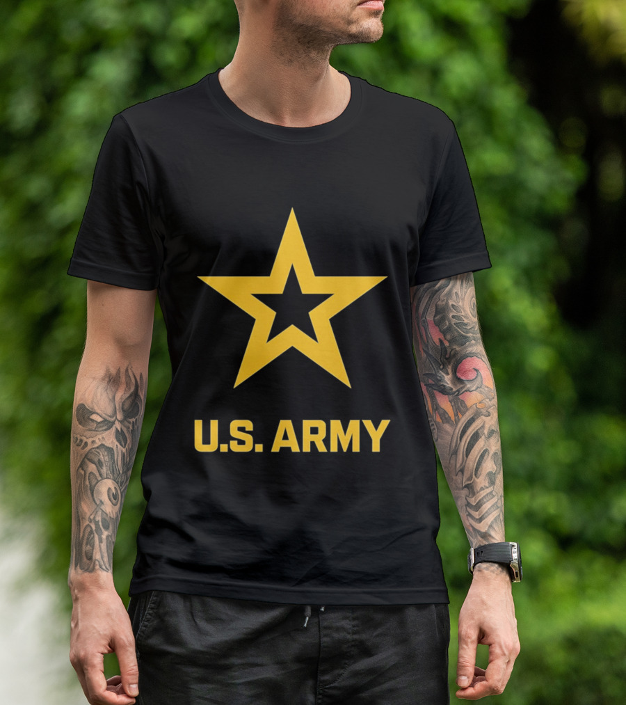 U.S. Army Yellow Star Emblem Service Support T-Shirt