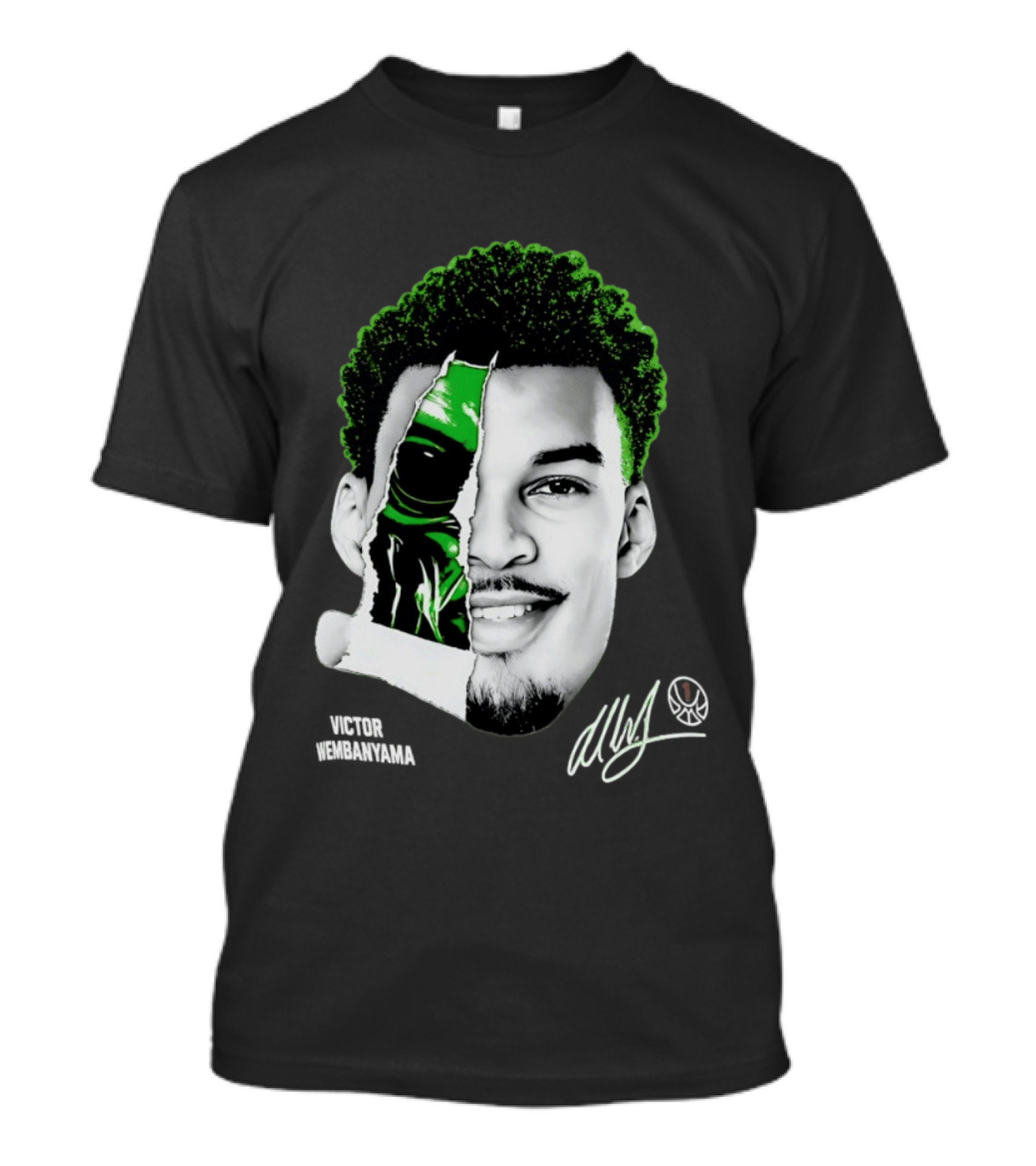 Victor Wembanyama Alien Torn Creature Signature T-Shirt