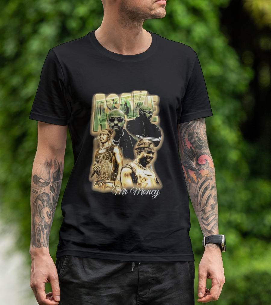 Asake Mr Money Music Artist Collage With Stylish Sunglasses And Fashionable Outfits T-Shirt