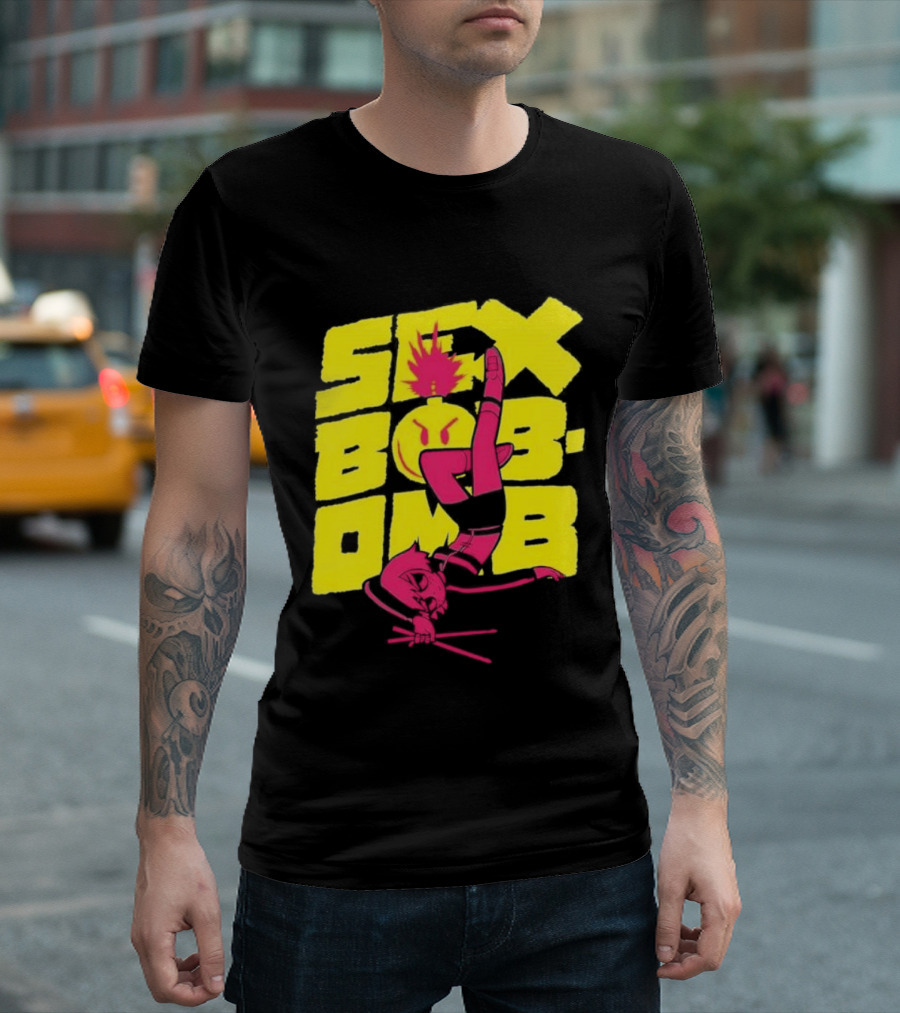 Scott Pilgrim Vol 3 Infinite Sadness 20th Anniversary Sex Bob Omb Explosion T-Shirt
