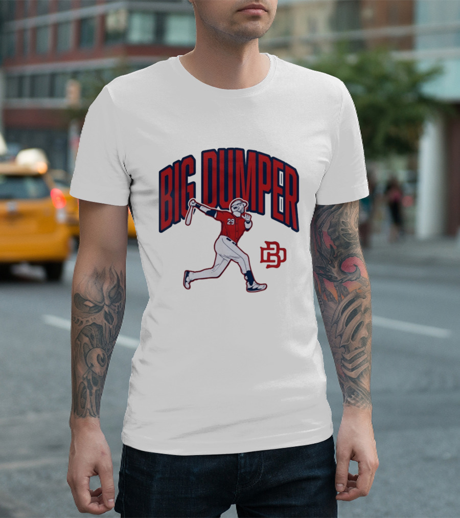 Big Dumper Baseball Player 29 Hitter Action Pose T-Shirt