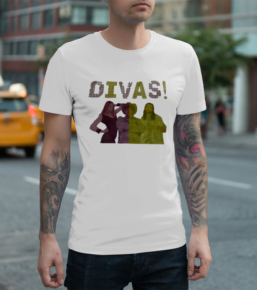 Divas Pop Culture Iconic Trio Plaid T-Shirt