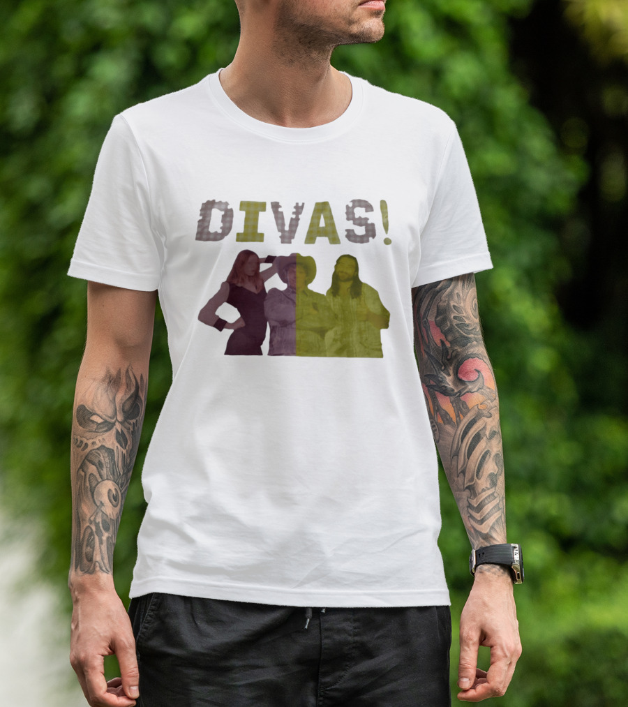 Divas Pop Culture Iconic Trio Plaid T-Shirt