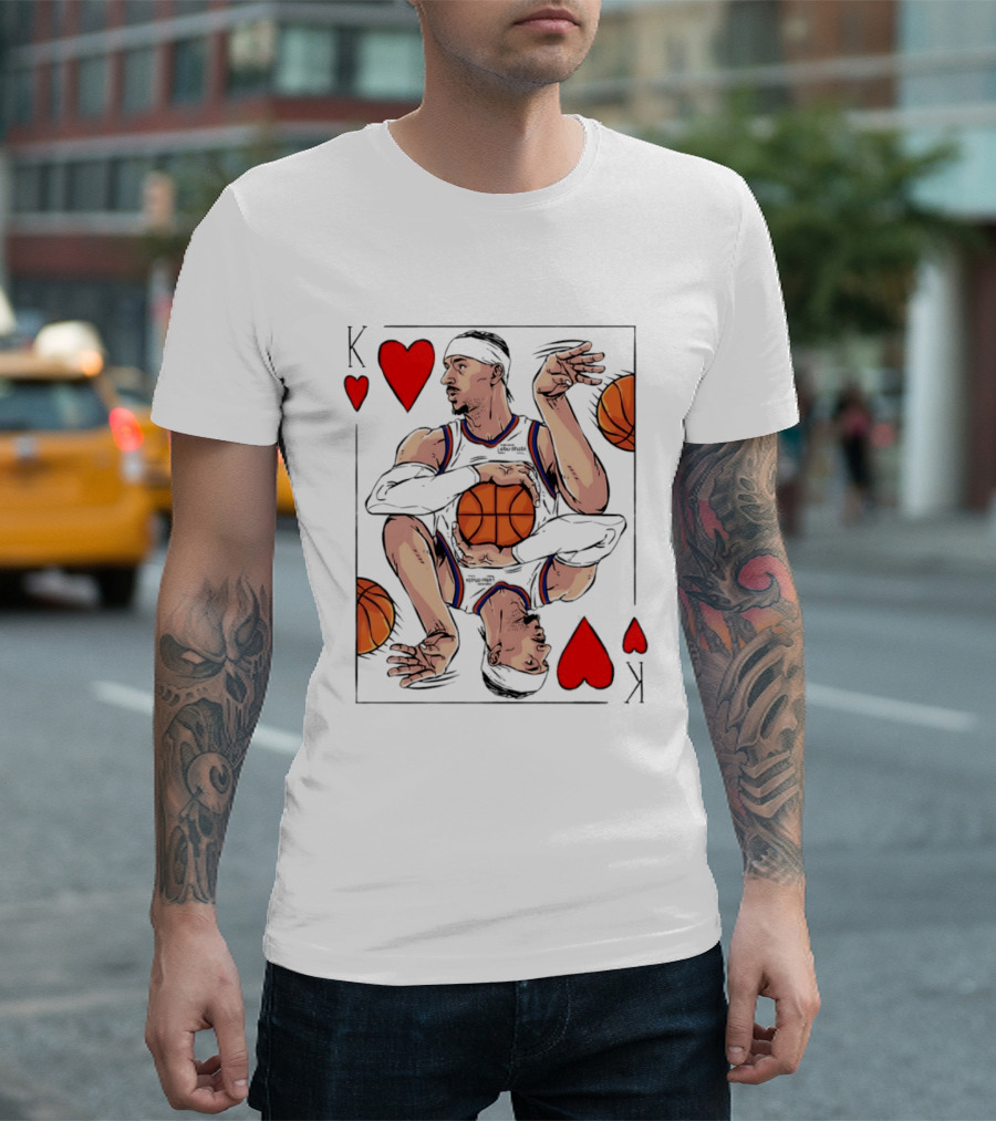 Josh Hart New York Knicks King Of Hearts NBA Card T-Shirt