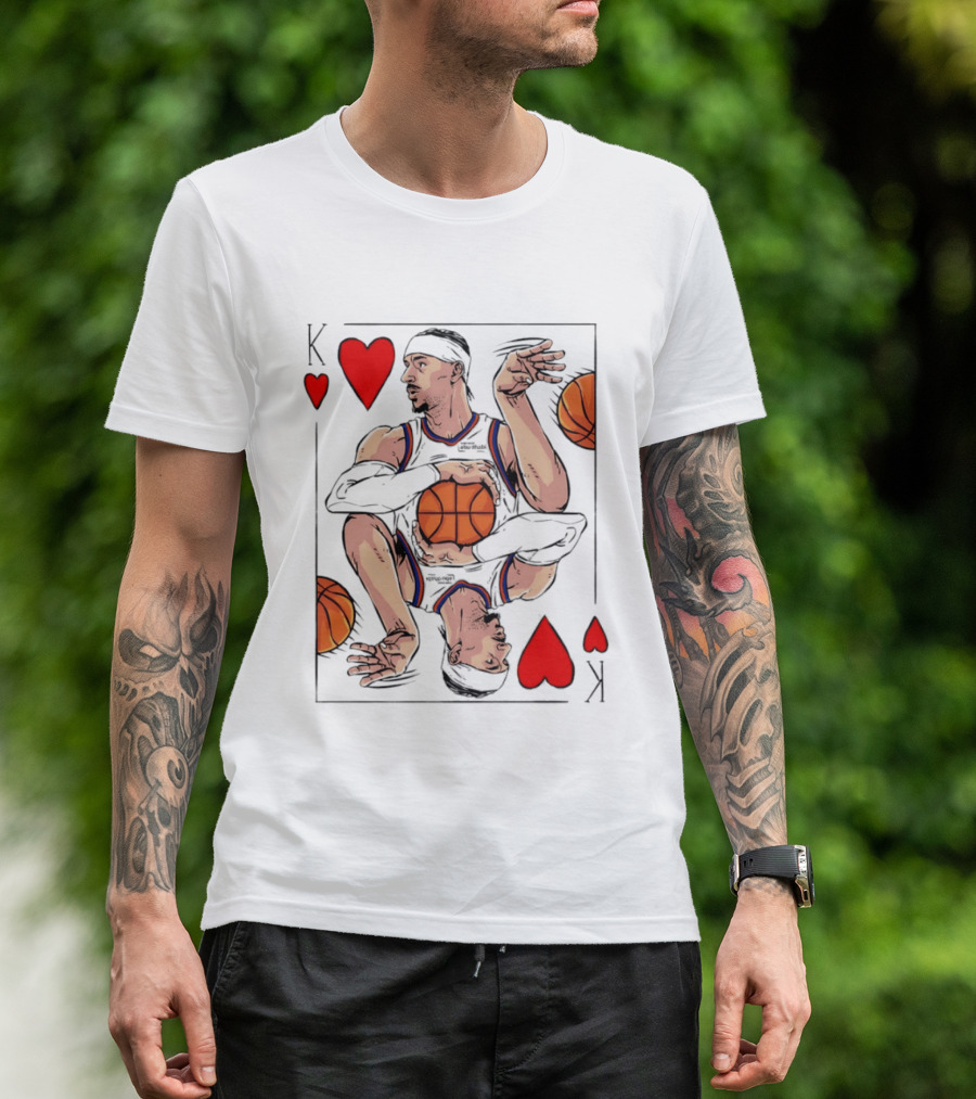 Josh Hart New York Knicks King Of Hearts NBA Card T-Shirt