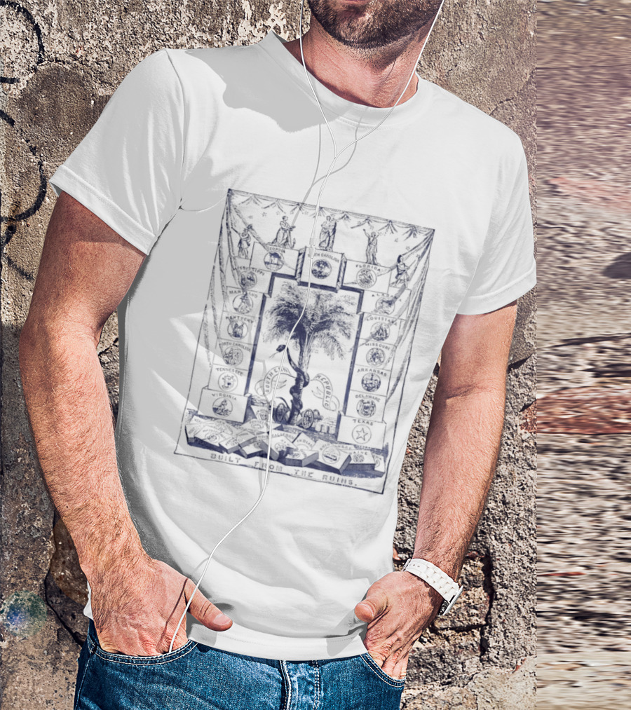 Southern Republic Built From The Ruins South Carolina Georgia Florida Palm Tree T-Shirt