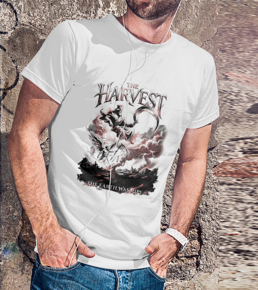The Harvest Ripe Earth Dark Reaper Scythe T-Shirt