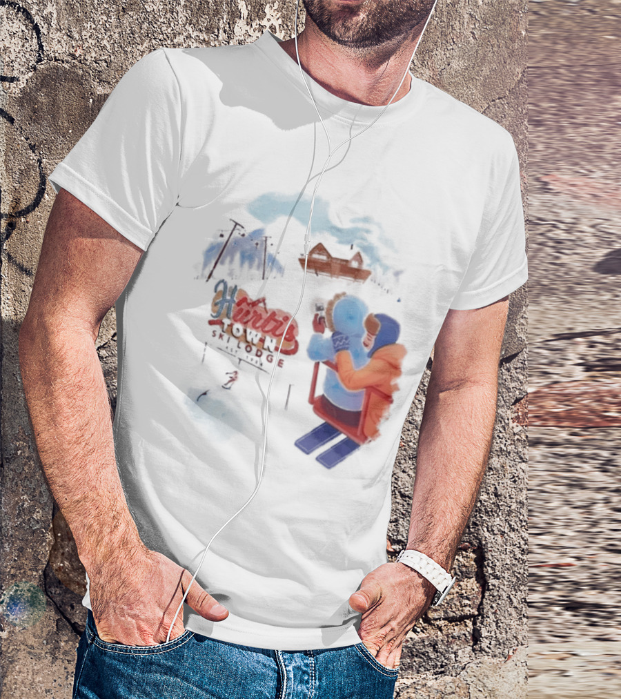 Kurtis Conner Ski Lodge Vintage Aesthetic Winter Scene T-Shirt