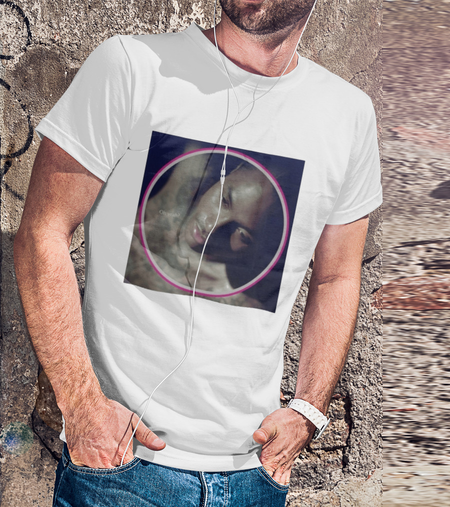 Oh Yeah Steve Lacy Musician Portrait Pink Circle Frame T-Shirt