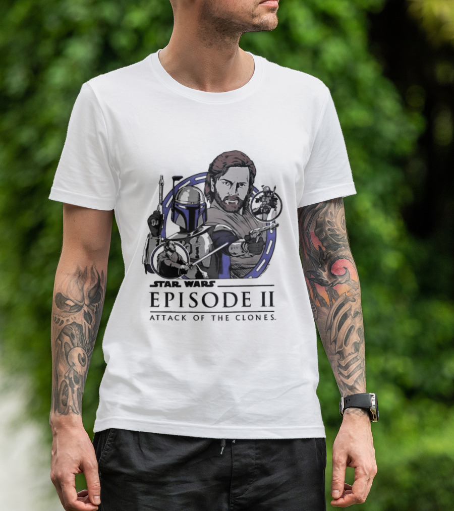 Star Wars Episode II Attack Of The Clones Kamino Battle Scene T-Shirt