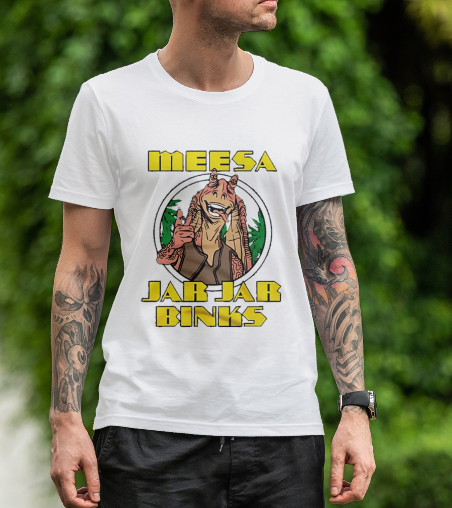 Meesa Jar Jar Binks Star Wars Fun Character Image T-Shirt