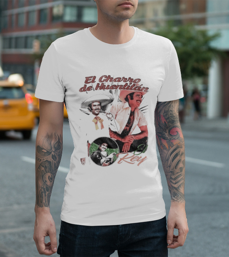 Vicente Fernandez El Charro De Huentitan El Rey Iconic Ranchera Style Mexican Music Legend T-Shirt