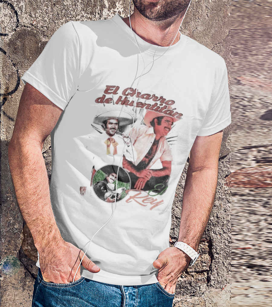 Vicente Fernandez El Charro De Huentitan El Rey Iconic Ranchera Style Mexican Music Legend T-Shirt