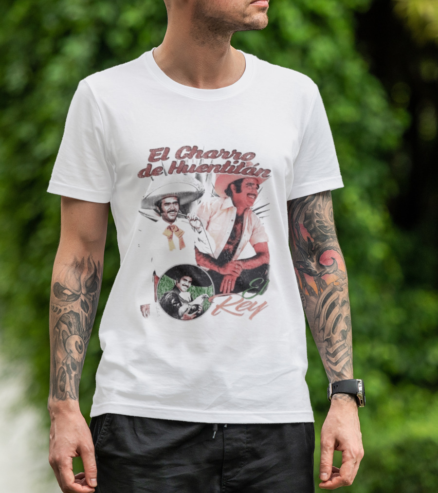 Vicente Fernandez El Charro De Huentitan El Rey Iconic Ranchera Style Mexican Music Legend T-Shirt