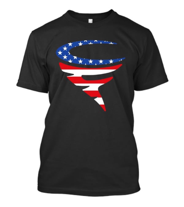 American Flag Stars Stripes Football Team Spirit T-Shirt