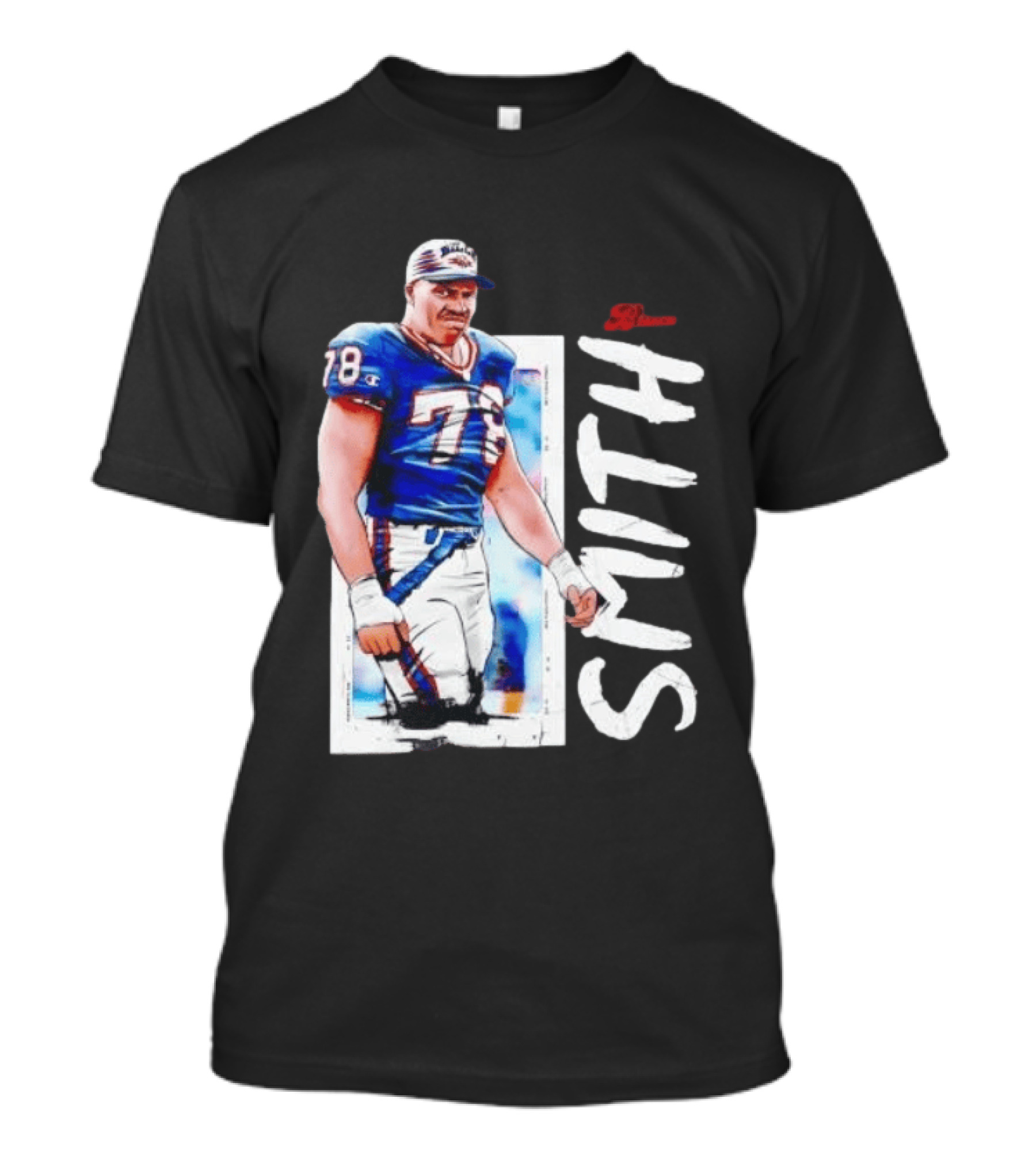 Buffalo Bills Bruce Smith 78 Sack Man NFL Legends T-Shirt
