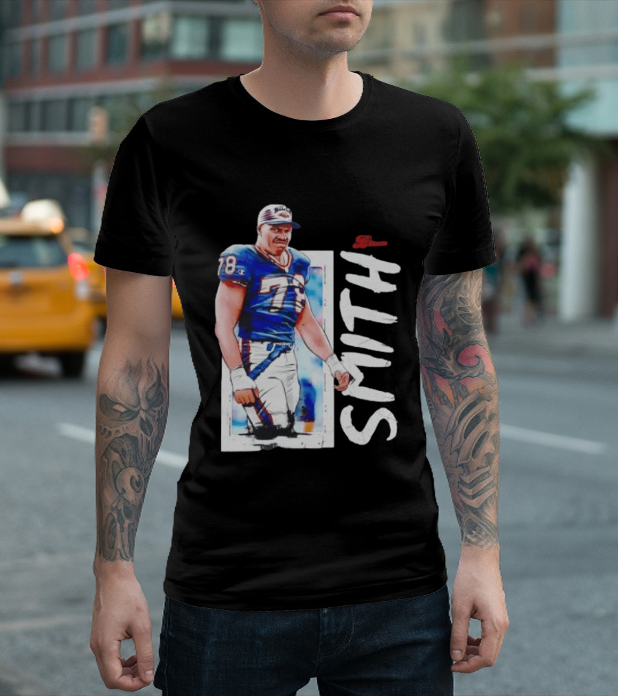 Buffalo Bills Bruce Smith 78 Sack Man NFL Legends T-Shirt