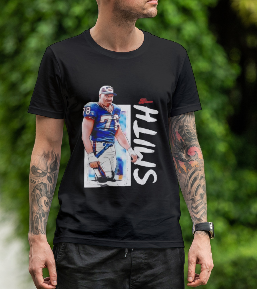 Buffalo Bills Bruce Smith 78 Sack Man NFL Legends T-Shirt