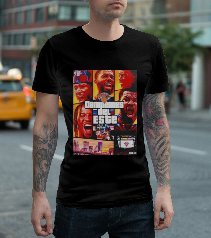 New York Knicks Campeones Del Este NBA Playoff Celebration T-Shirt