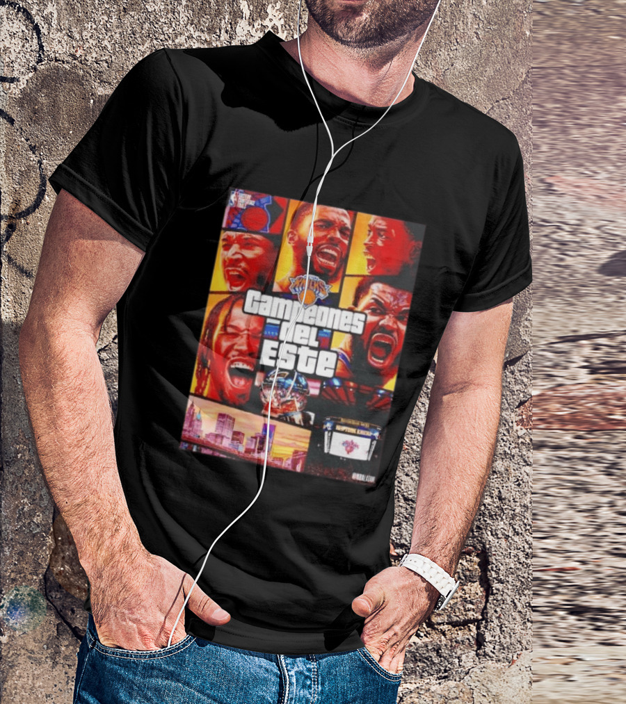 New York Knicks Campeones Del Este NBA Playoff Celebration T-Shirt