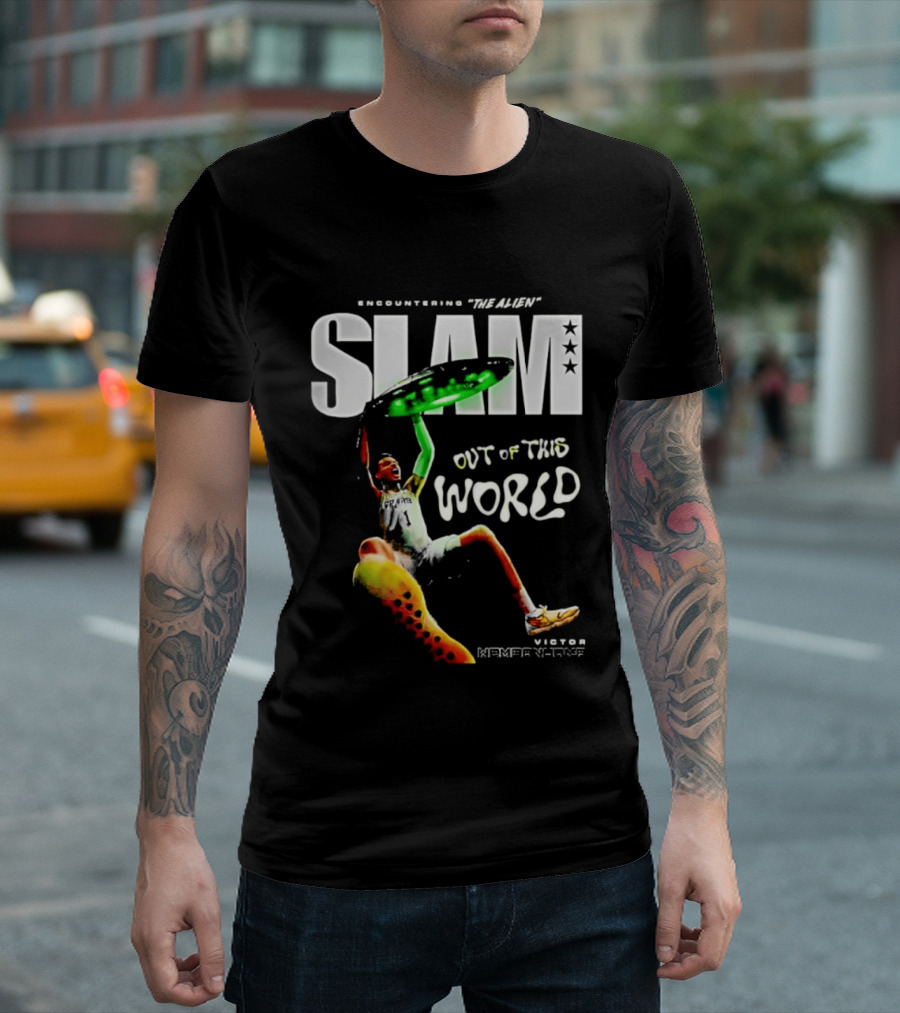 Encountering The Alien Slam Out Of This World Victor Wembanyama T-Shirt