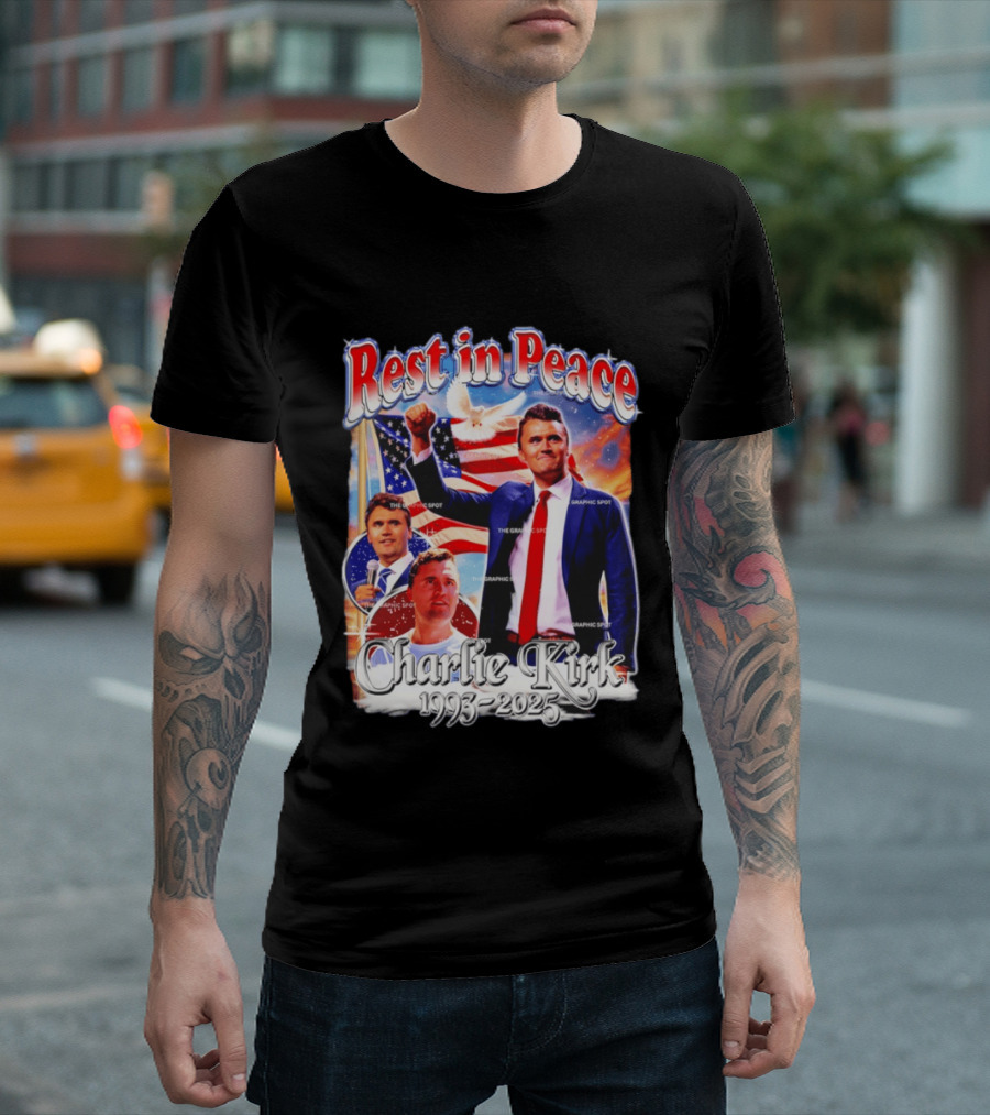 RIP Charlie Kirk Rest In Peace Memorial 1993 2025 T-Shirt