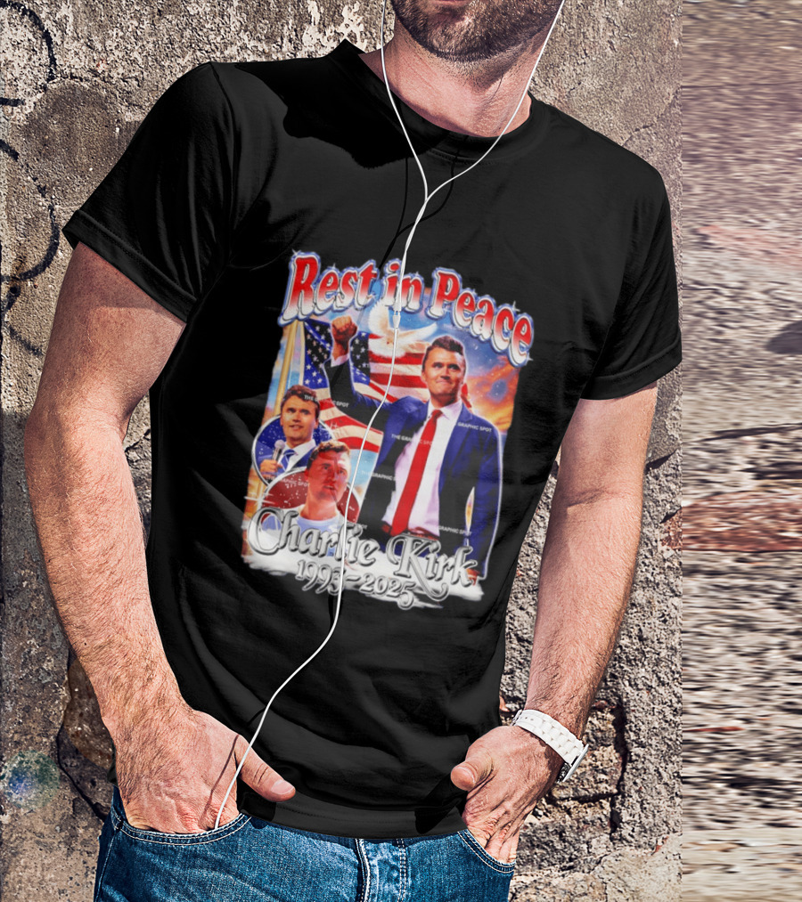 RIP Charlie Kirk Rest In Peace Memorial 1993 2025 T-Shirt