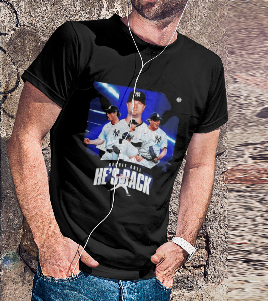 Gerrit Cole He's Back Yankees Pitcher Action T-Shirt