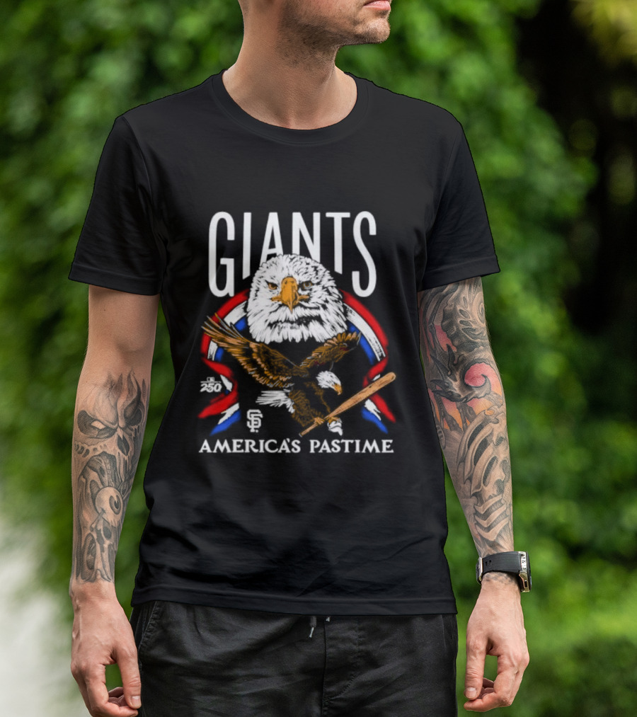 San Francisco Giants America's Pastime Eagle 250th Celebration T-Shirt