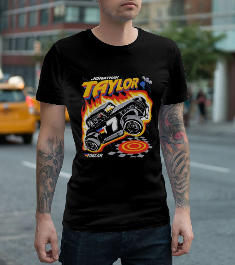 Jonathan Taylor Legend Modified Race Car Flames T-Shirt