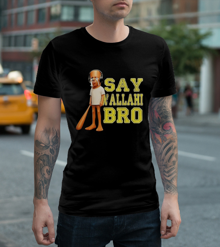 Tyler The Creator Say Wallahi Bro Baseball Bat T-Shirt