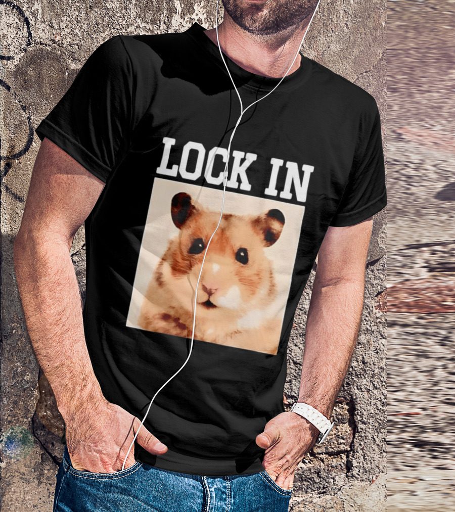 LOCK IN Hamster Cute Adorable Pet Animal T-Shirt