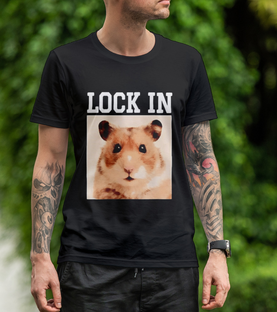 LOCK IN Hamster Cute Adorable Pet Animal T-Shirt