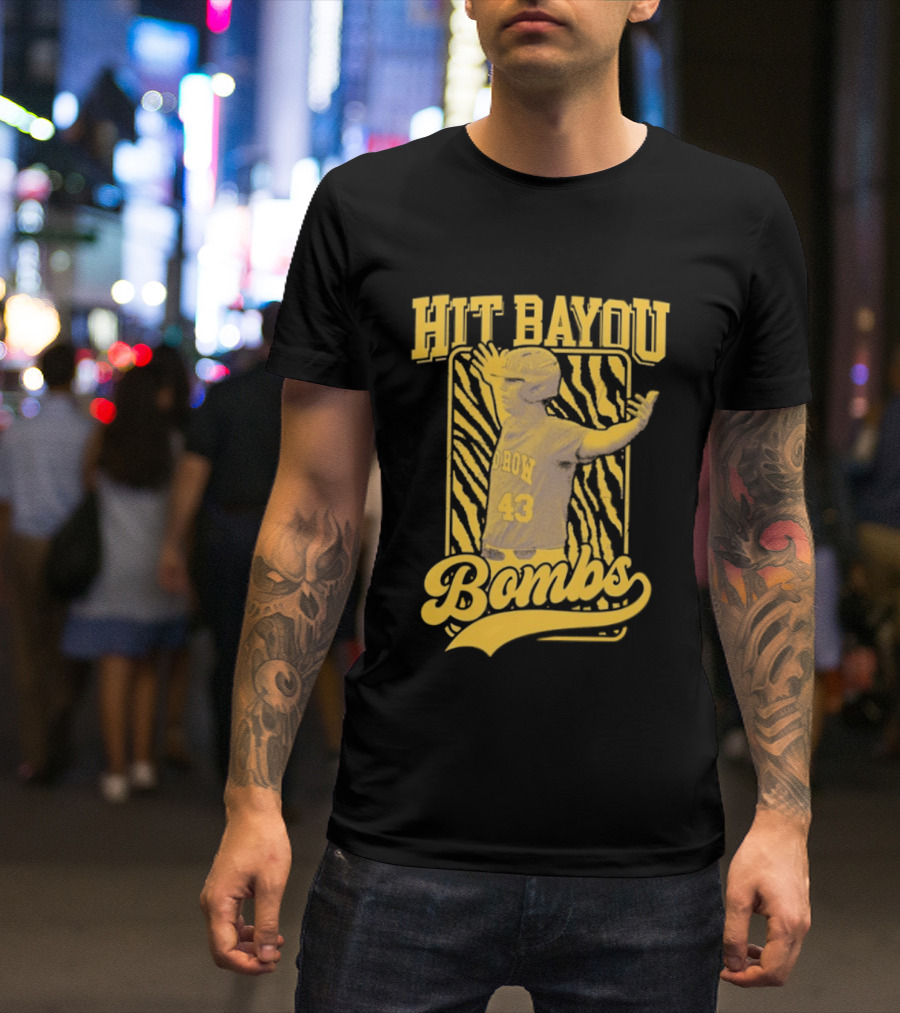 LSU Baseball Hit Bayou Bombs 43 Player T-Shirt