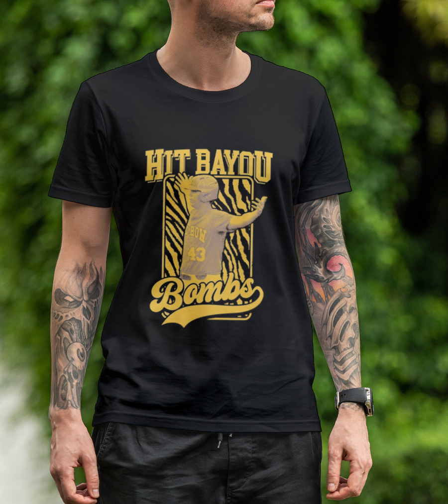 LSU Baseball Hit Bayou Bombs 43 Player T-Shirt