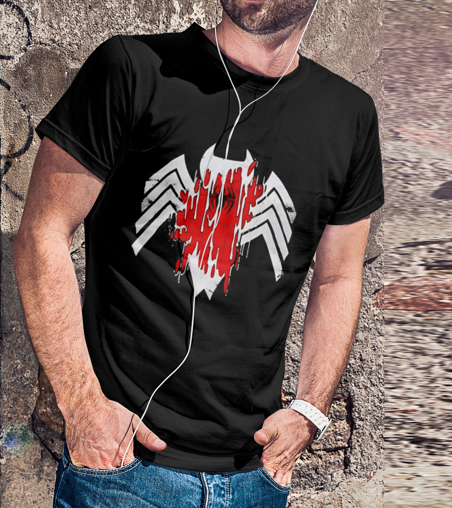 Venom Symbiote Red Dripping Spider T-Shirt