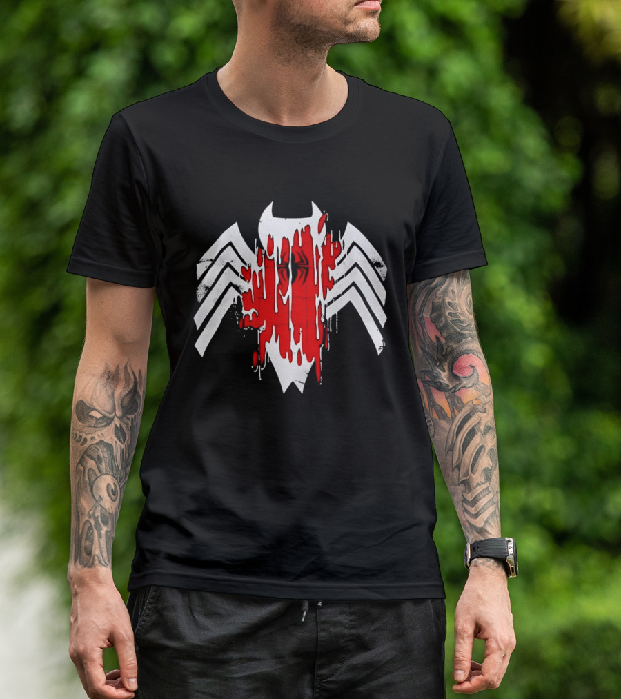 Venom Symbiote Red Dripping Spider T-Shirt